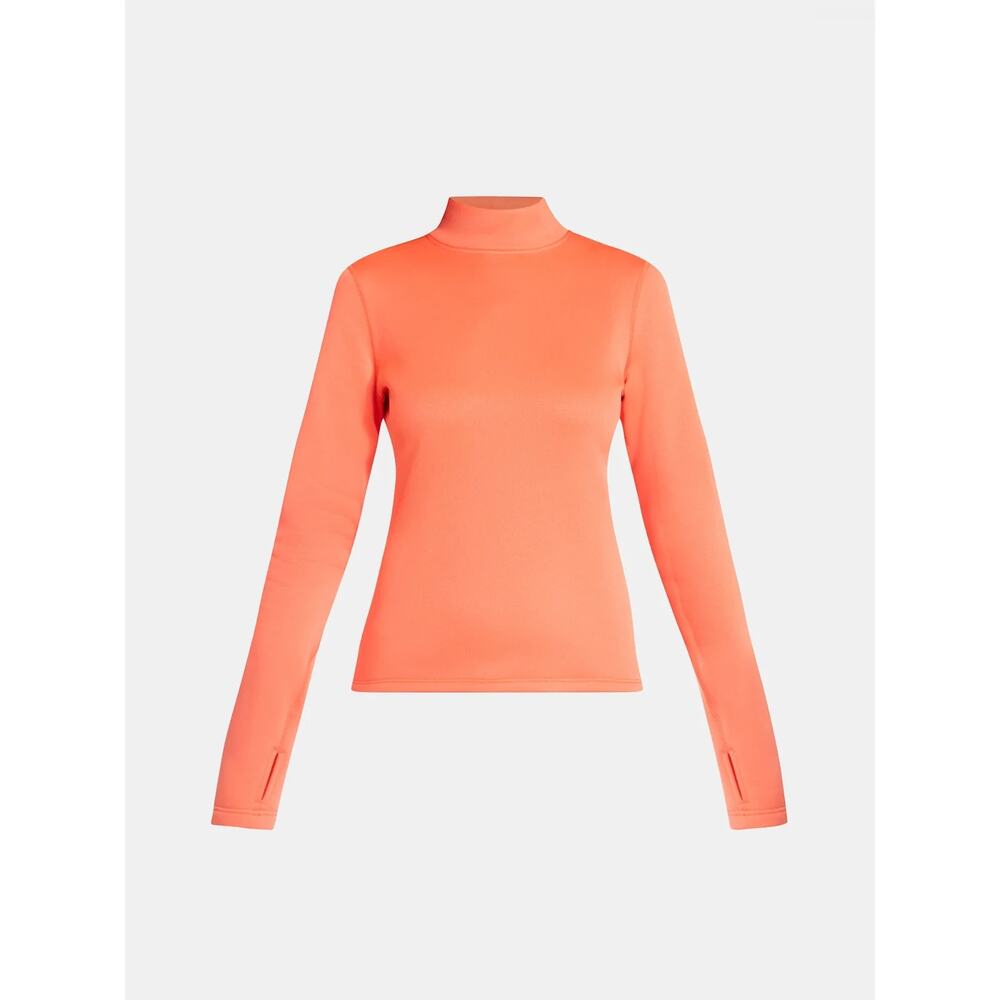 Ozark Trail Women’s Warmest Thermal Long Sleeve Fleece Mockneck Top Coral Large